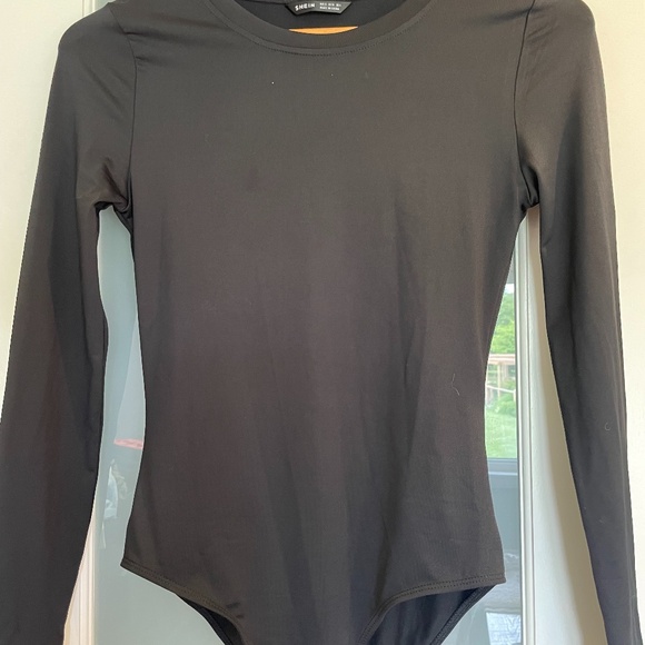 Shein long sleeve bodysuit BNWOT Black and White - Picture 6 of 9